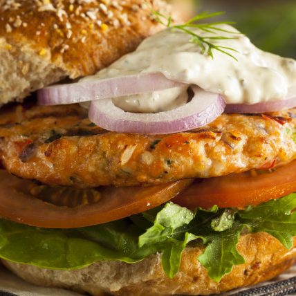Homemade Organic Salmon Burger Restaurant insurance
