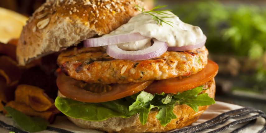 Homemade Organic Salmon Burger Restaurant insurance